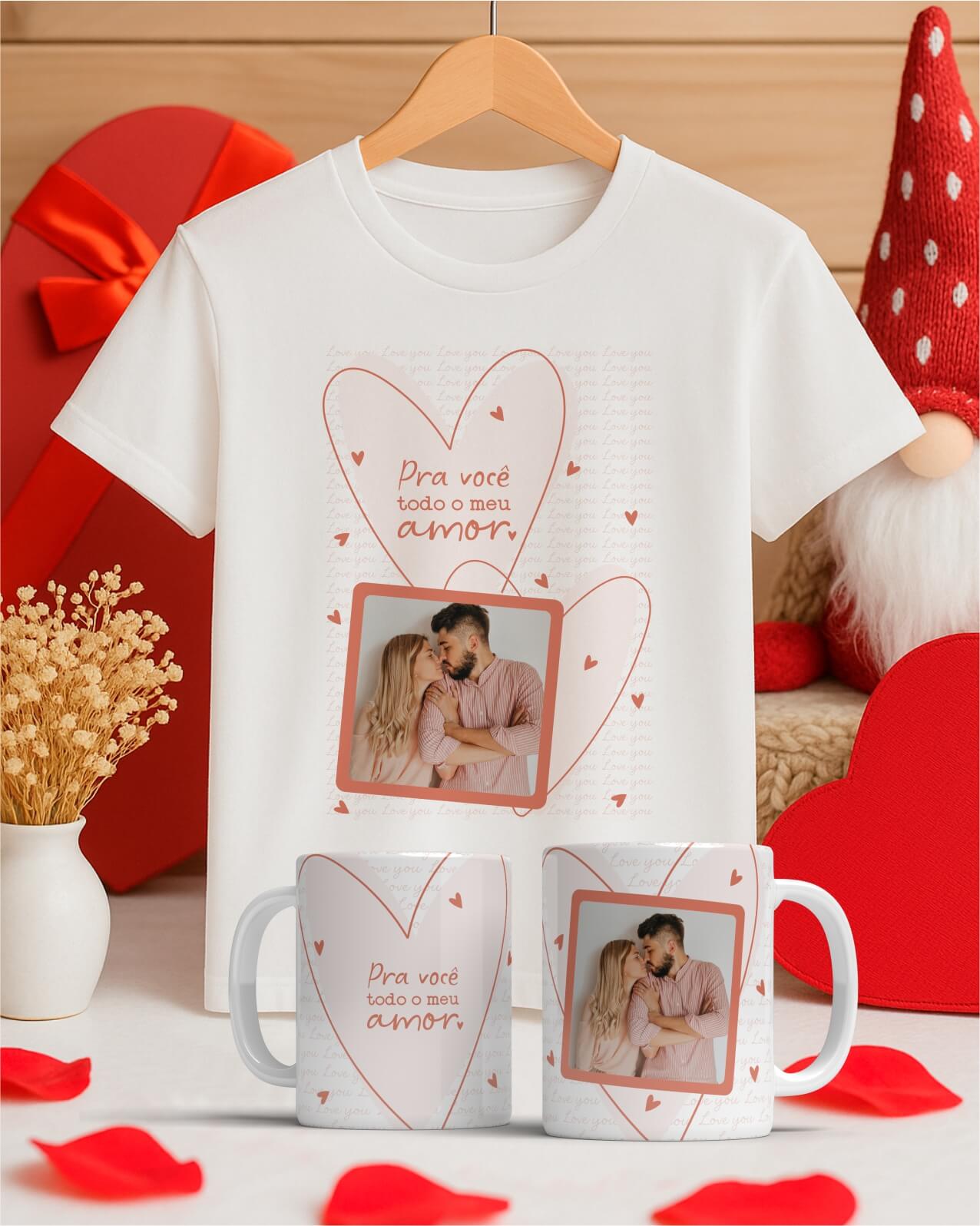 Pacote de artes namorados para canecas e camisetas personalizadas