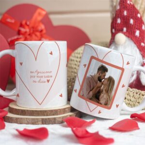 Arquivos digitais com temas românticos para presentes personalizados, Caneca Namorados