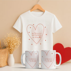 Estampas personalizadas para canecas e camisetas para o Dia dos Namorados, Caneca Namorados
