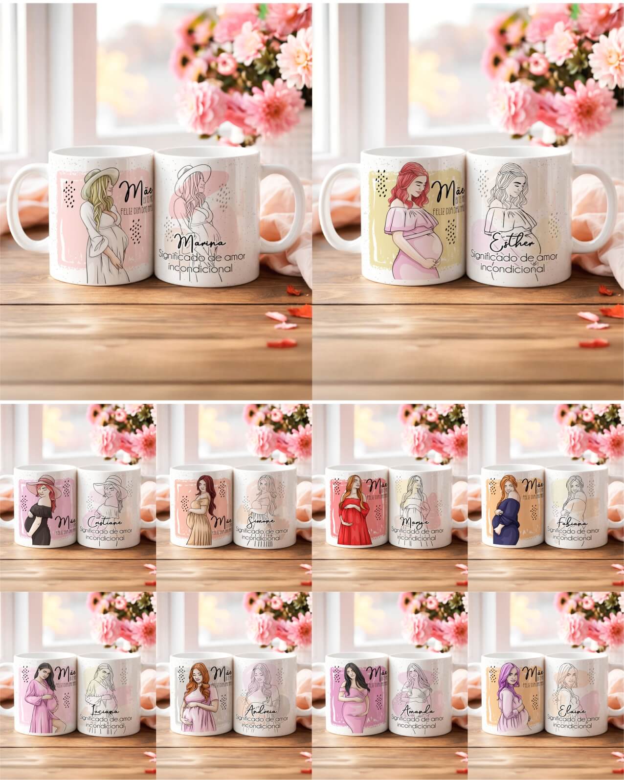 Kit 1 Caneca Mães V3