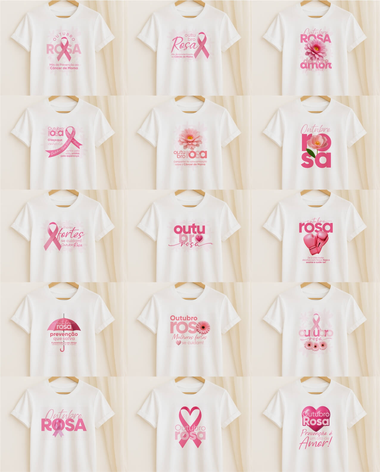 Kit 2 Camisa Outubro Rosa V6