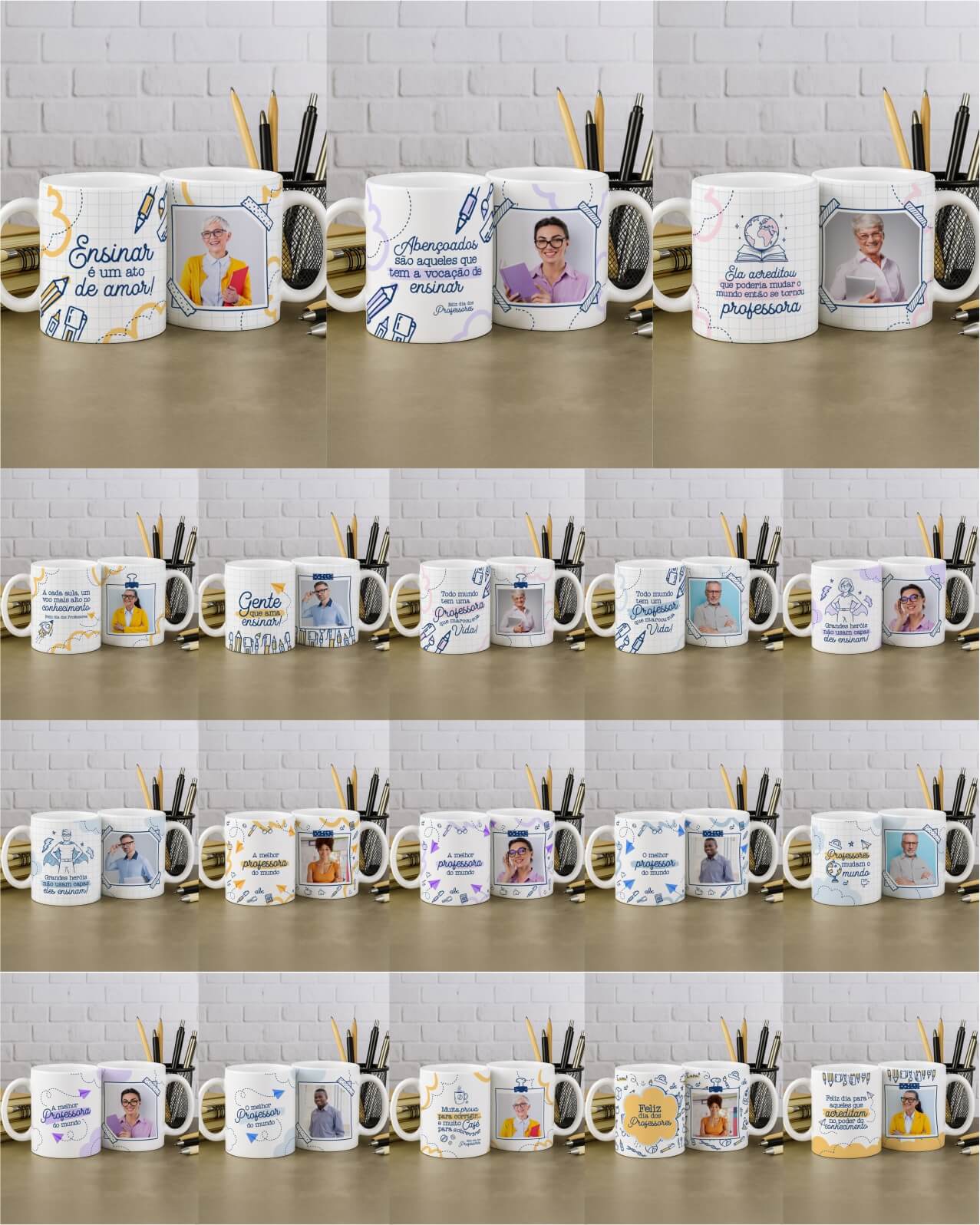 Kit 3 Caneca Professores 2025