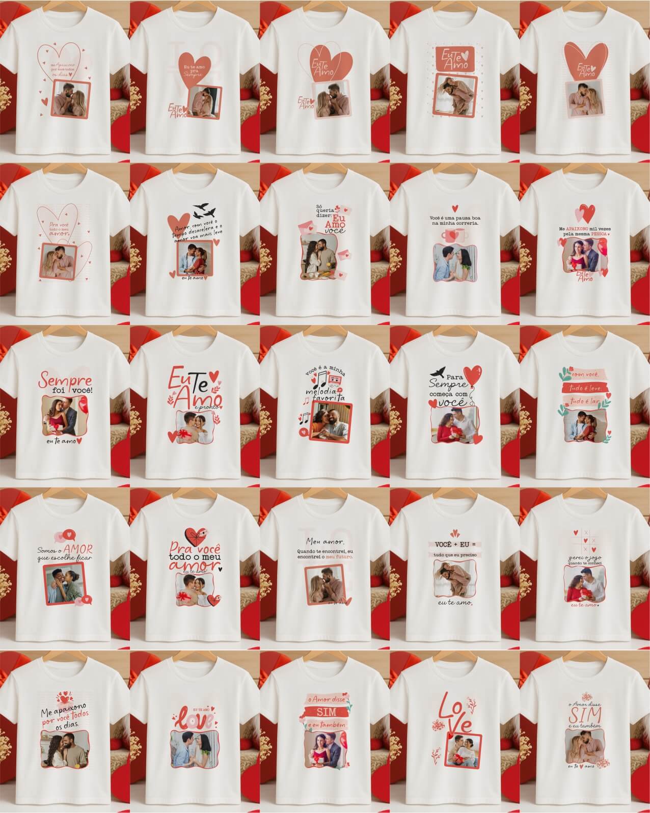 Pacote de artes digitais para canecas e camisetas Dia dos Namorados. Caneca Namorados