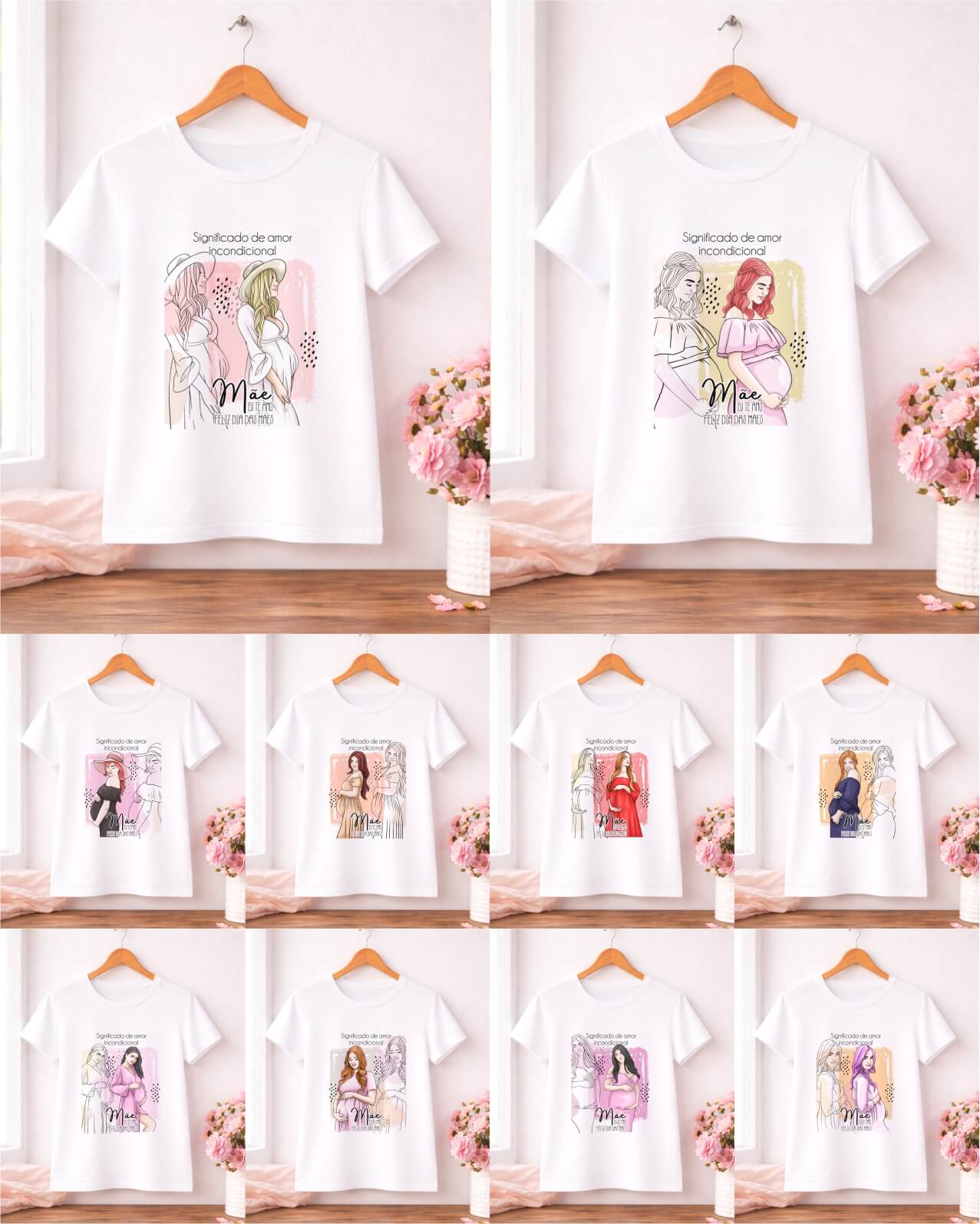 Kit 4 Camisa Mães V3