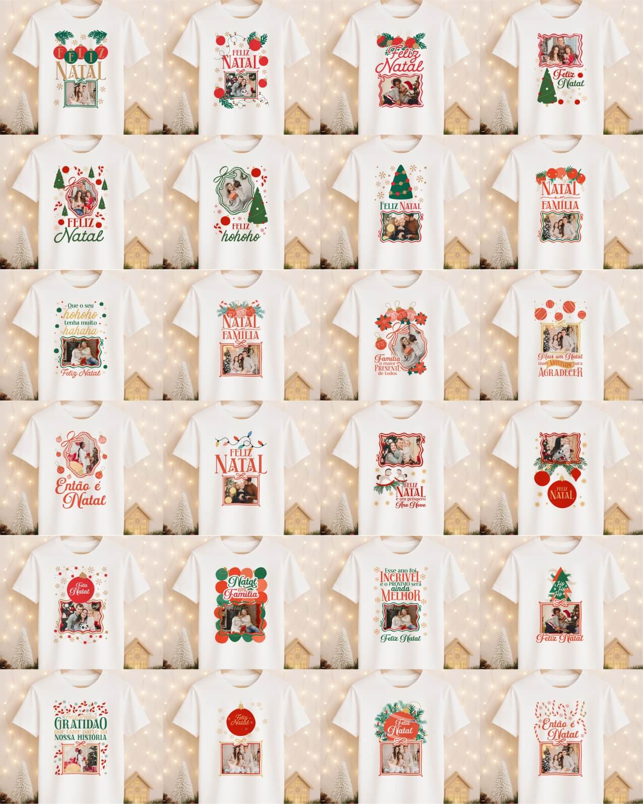 Kit 4 Camisa Natal FOTO