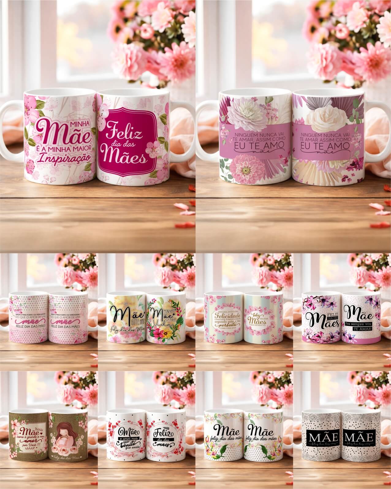 Kit 5 Caneca Mães V3