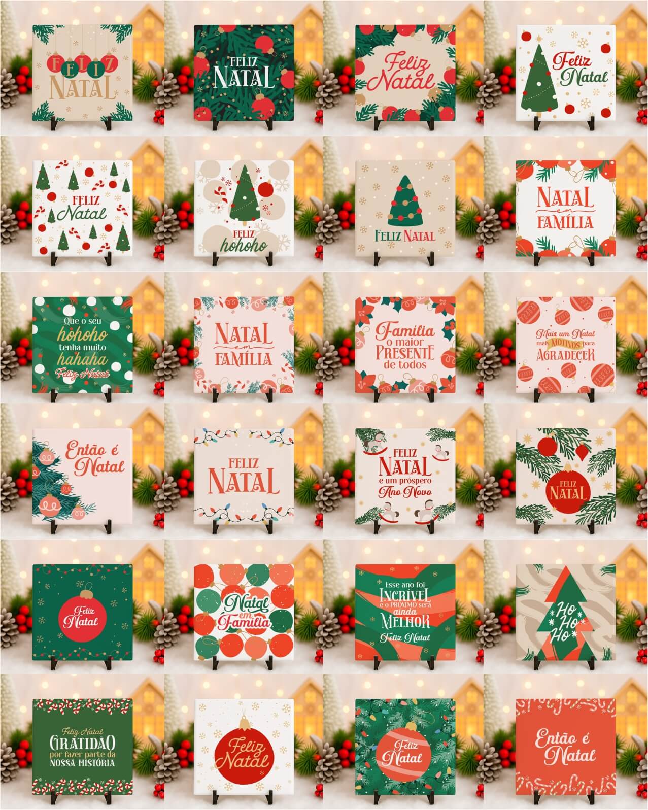 Kit 6 Azulejo Natal