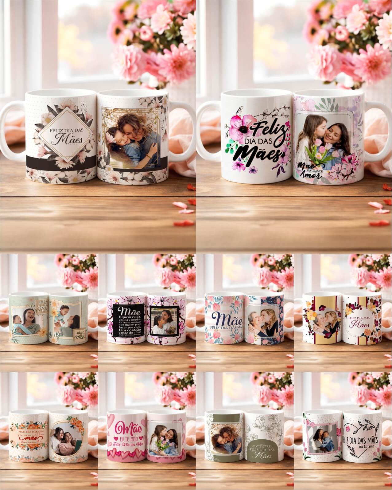 Kit 9 Caneca Mães V3