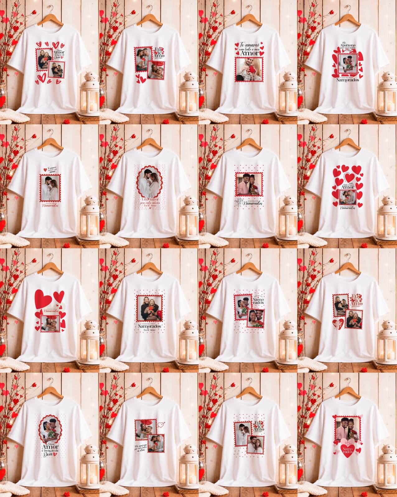 Kit Camisas Namorados V7 Com foto