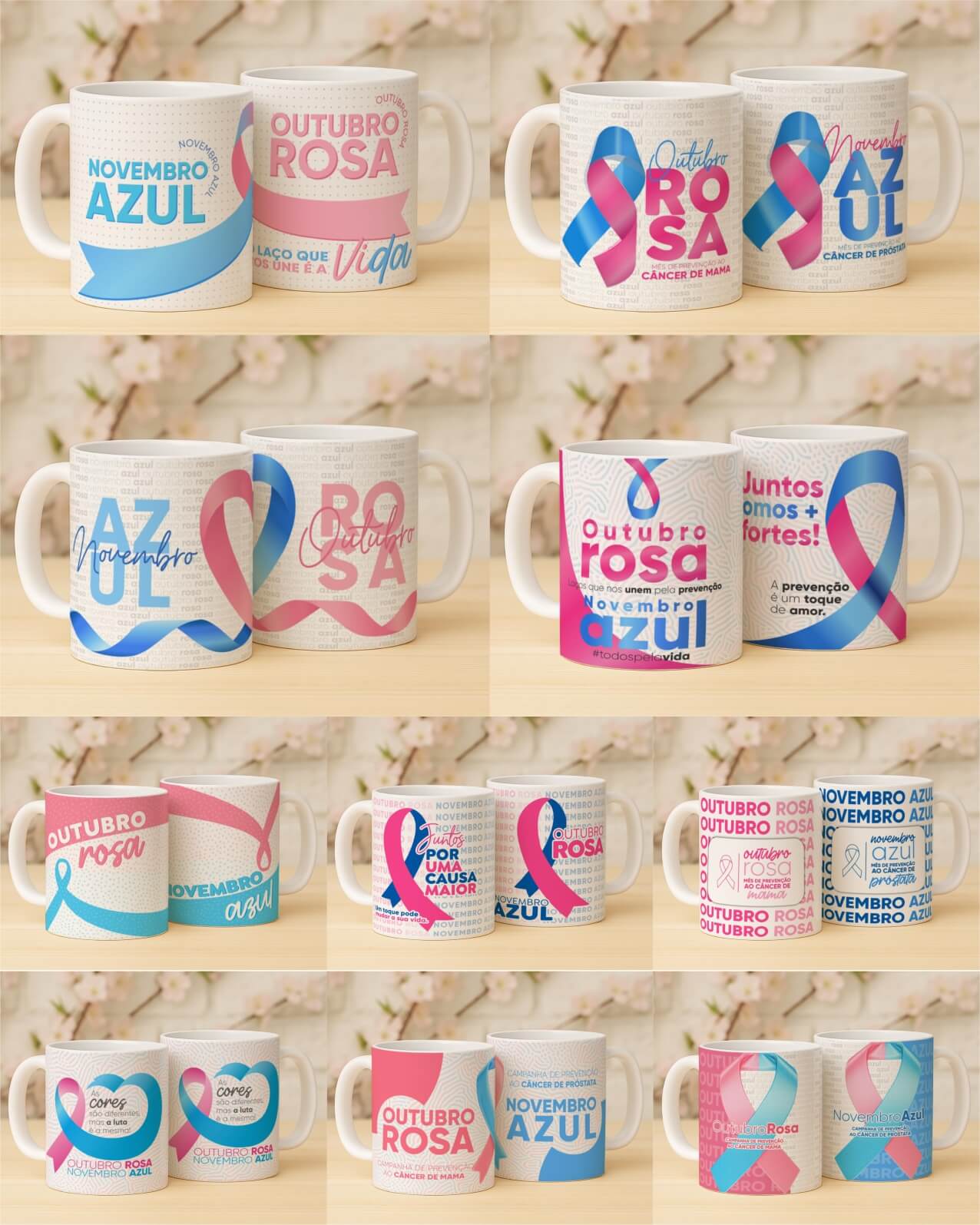 Out Rosa Nov Azul V4 Caneca