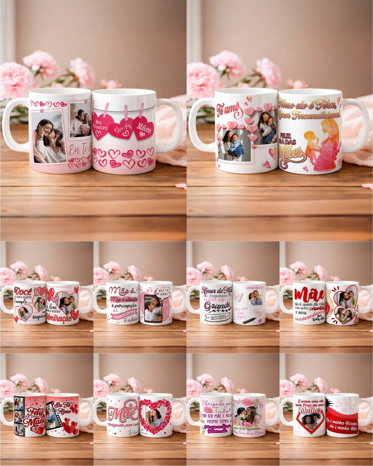 V2 Kit 10 Caneca Mães
