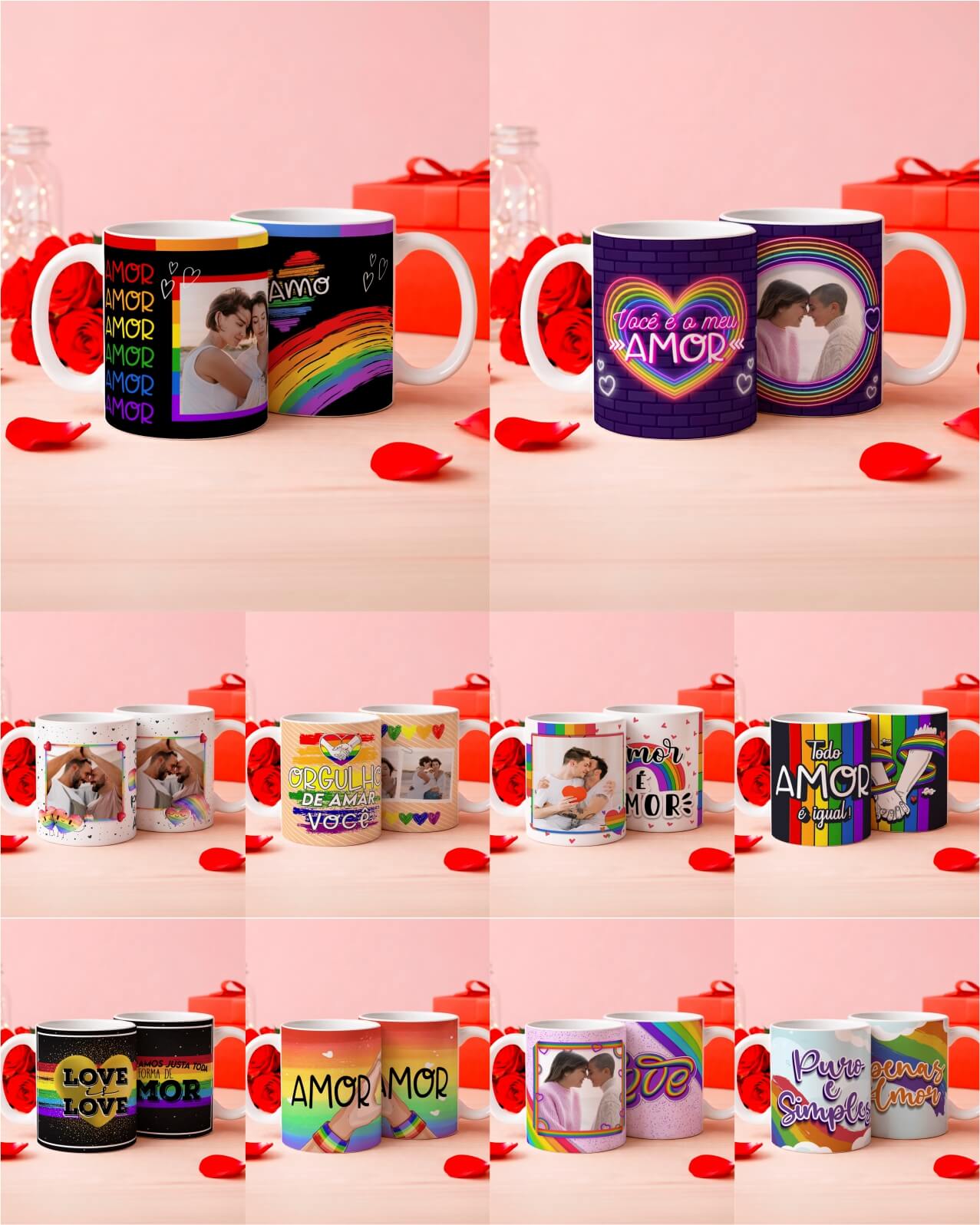 V2 LGBT Caneca Namorados
