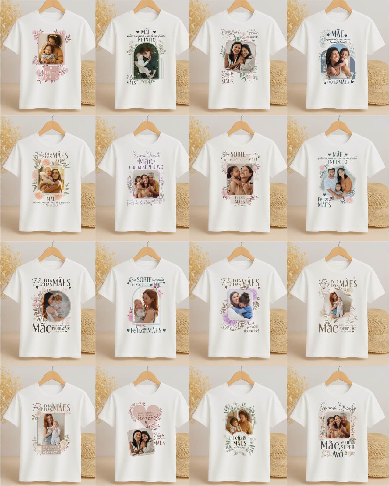 V4 Camisa com foto Mães