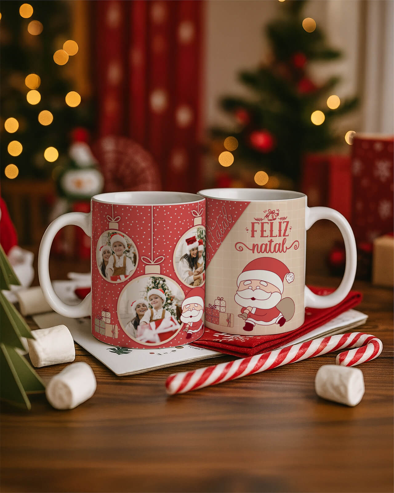 Vintage - Kit 1 Caneca Natal V4 PT1 1