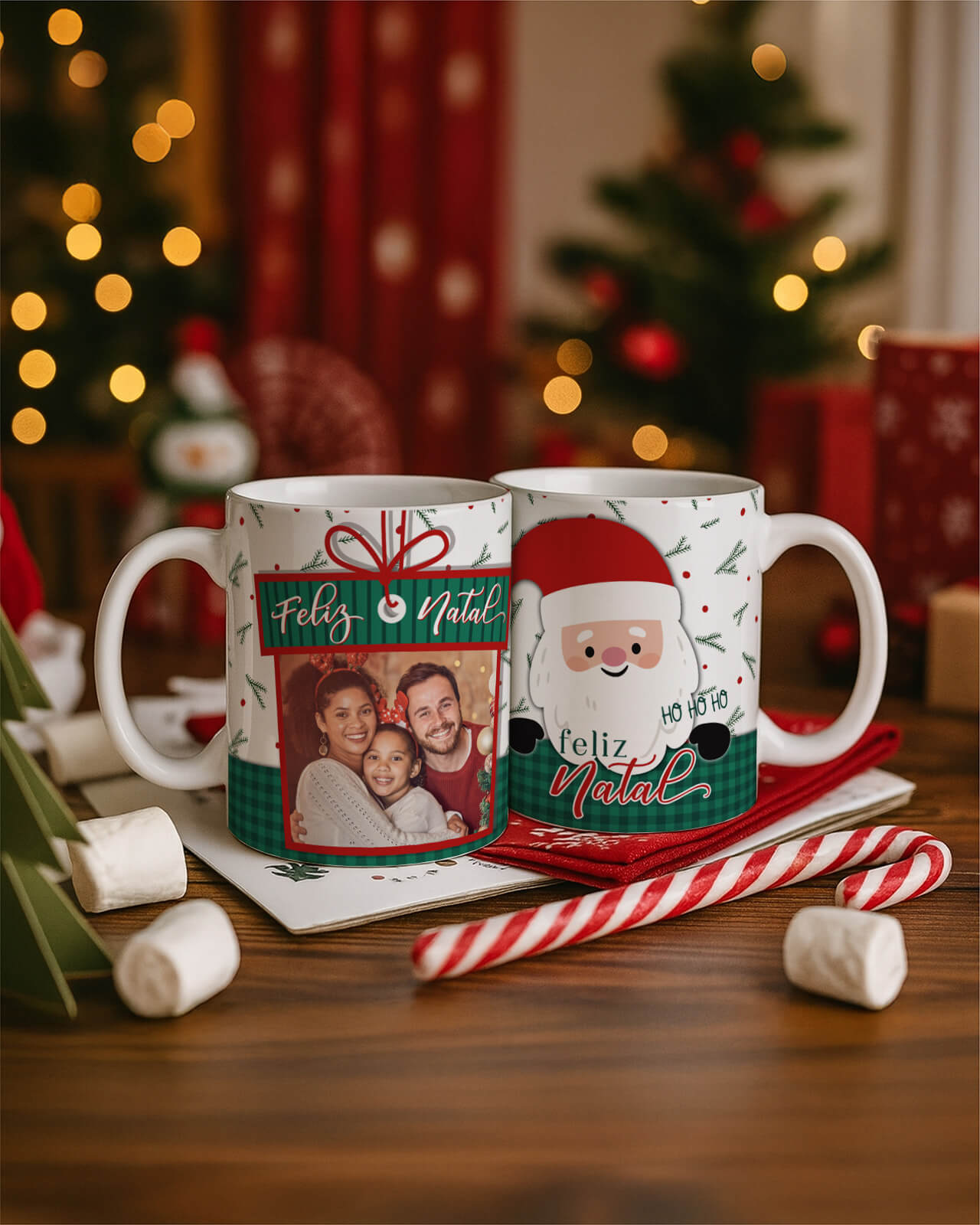 Vintage - Kit 1 Caneca Natal V4 PT1 2