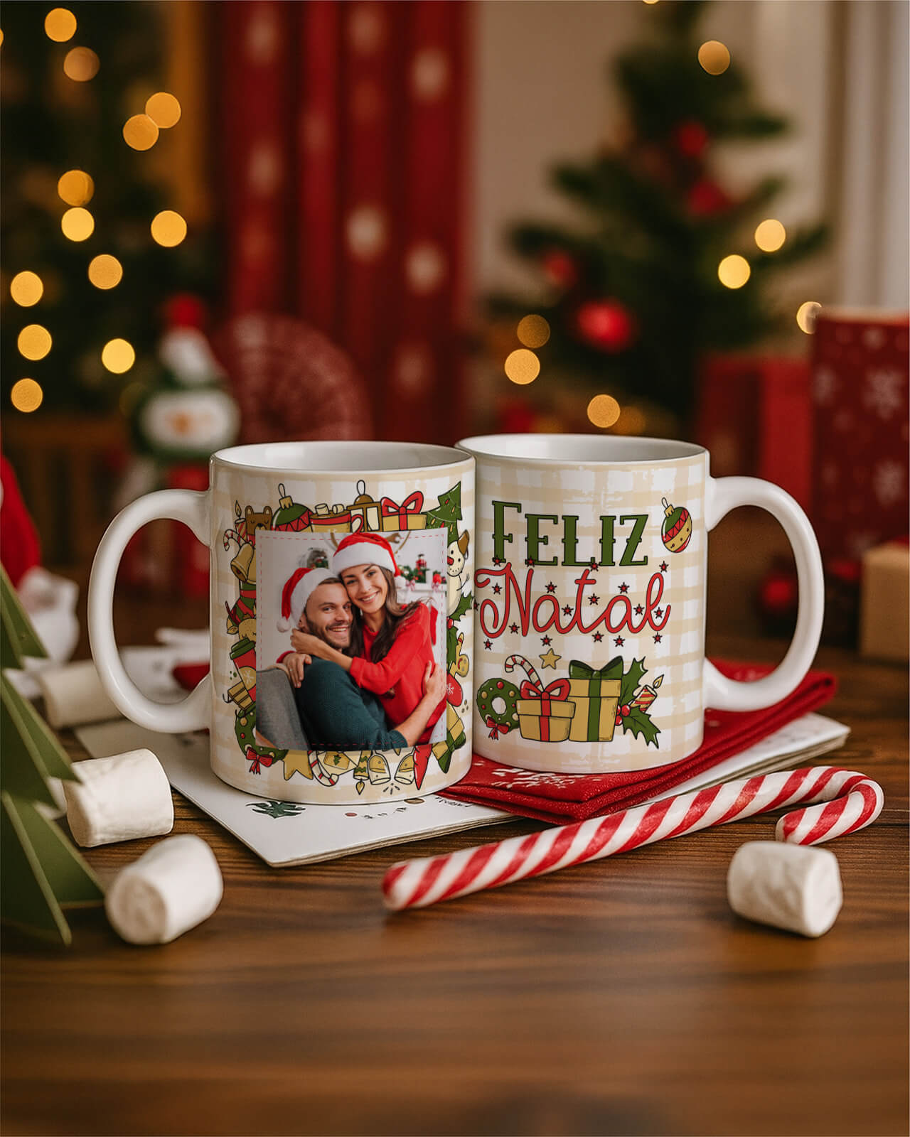 Vintage - Kit 1 Caneca Natal V4 PT1 4